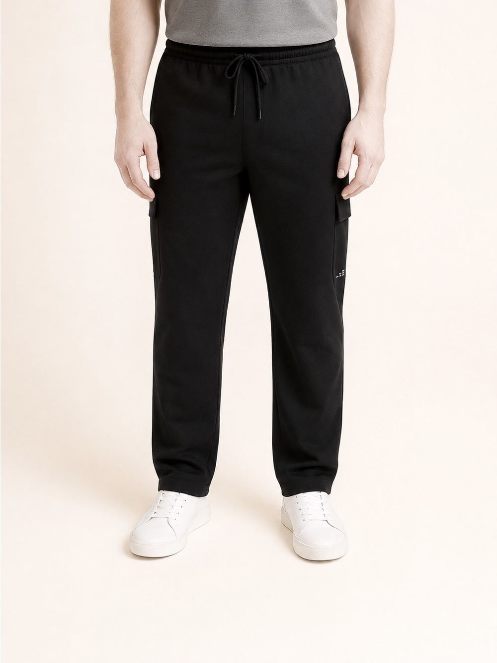 bcg Black Cargo Joggers with Drawstring Waist
